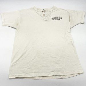 Vintage Jimmy Buffet Margaritaville New Orleans Henley Single Stitch White Shirt